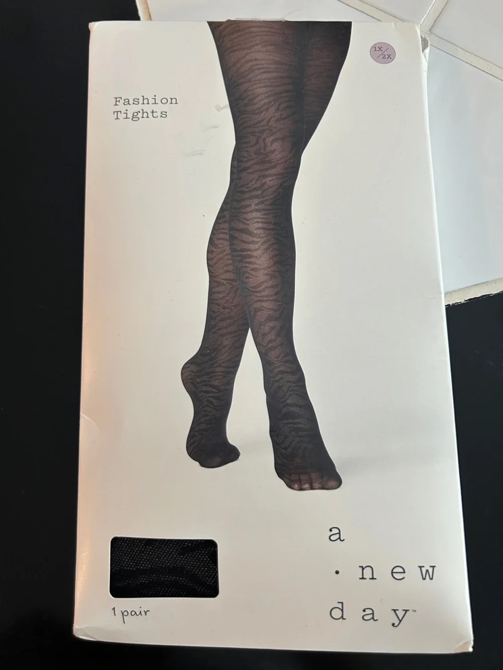 a new day Black Tiger Patterned Fashion Tights
